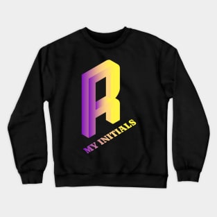 Letter R Letter Art Crewneck Sweatshirt